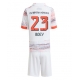 Bayern Munich Sacha Boey #23 Replike Gostujuci Dres za djecu 2025-26 Kratak Rukav (+ Kratke hlače)
